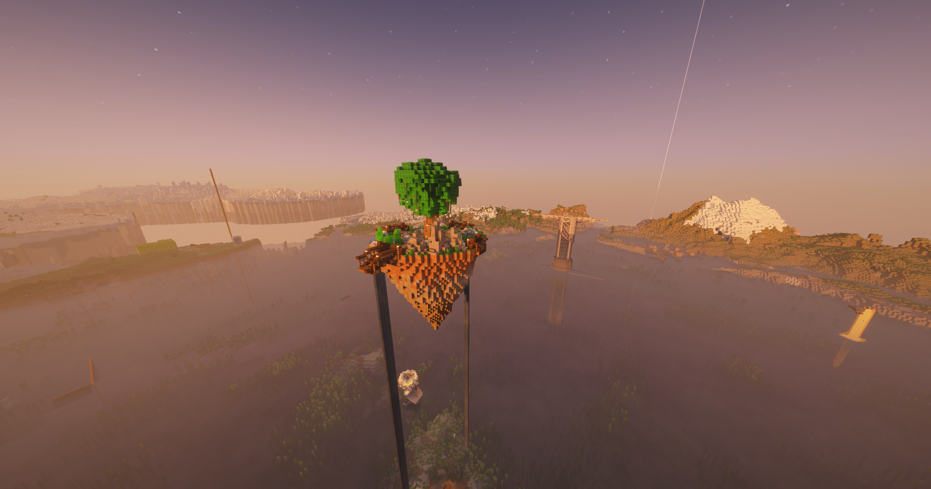 Cinematic Minecraft survival landscape